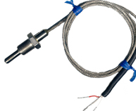 Thermocouple with stainless steel overbraid