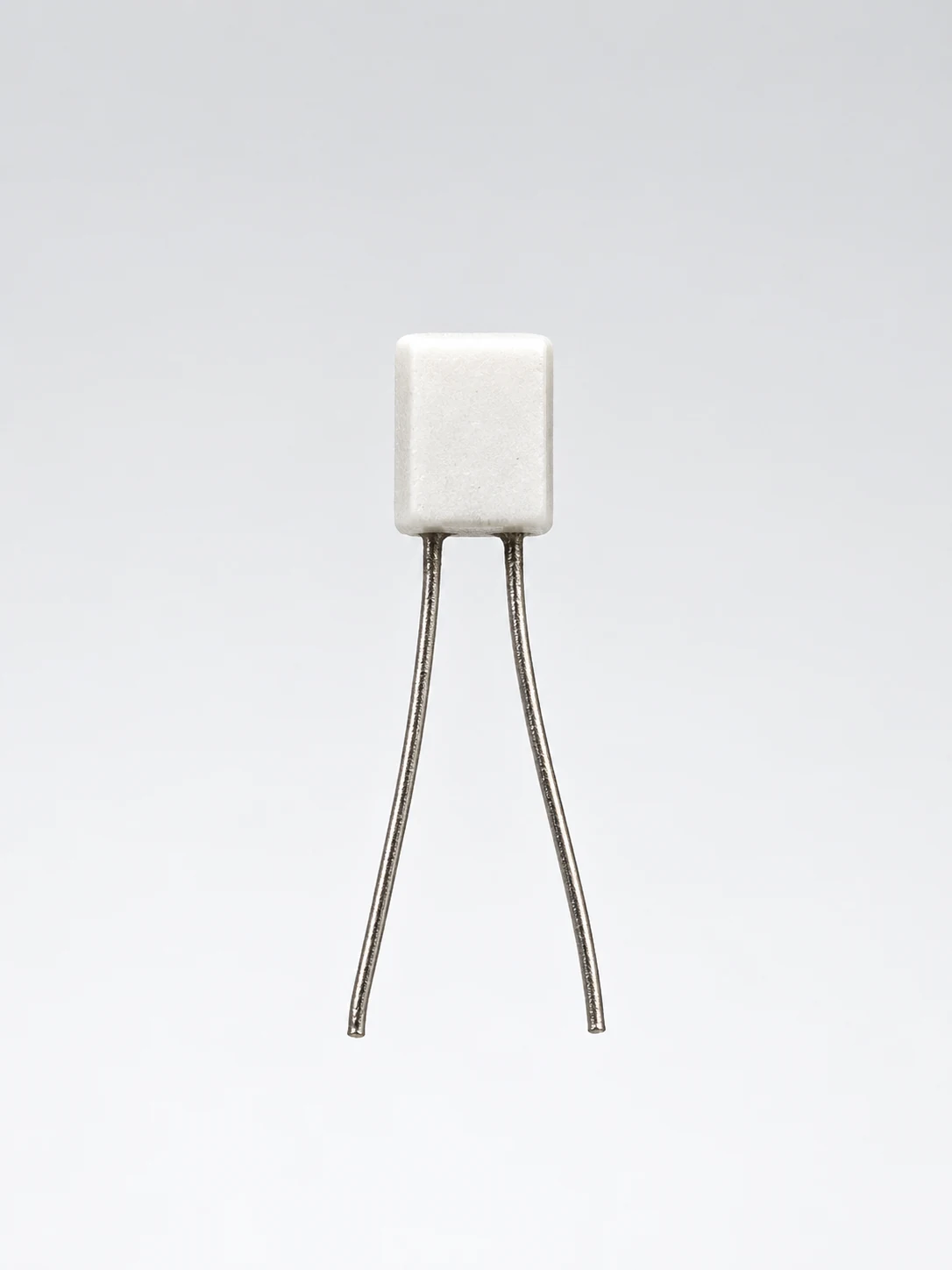 Miniature thin-film RTD element with compact ceramic body and two leads