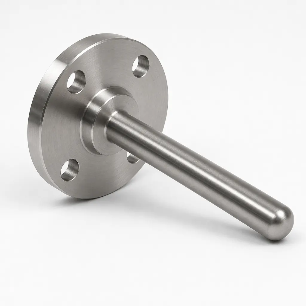 Flanged straight thermowell