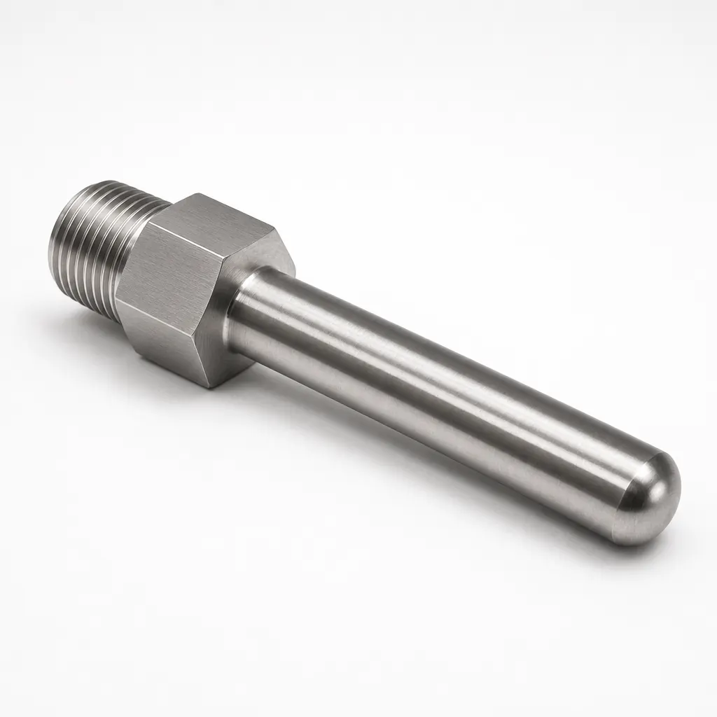 Threaded straight thermowell